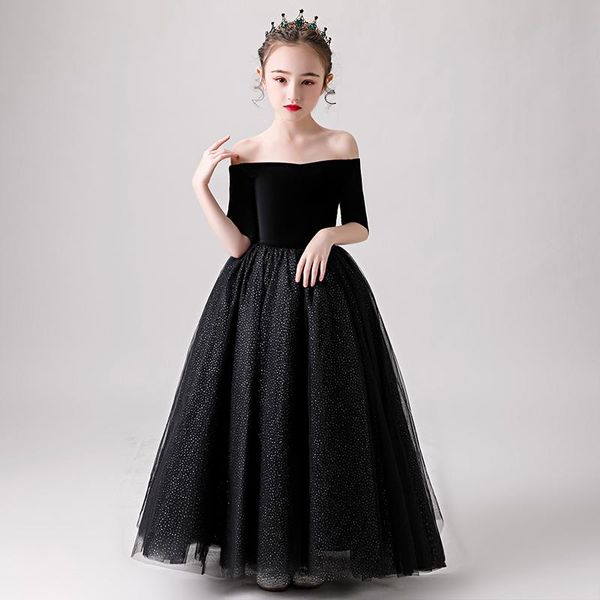 girl's dresses flower girl dress luxury black lace illusion sequined off the shoulder princess floor-length tulle boat neck kid party g, Red;yellow
girl's dresses flower girl dress luxury black lace illusion sequined off the shoulder princess floor-length tulle boat neck kid party g, Red;yellow