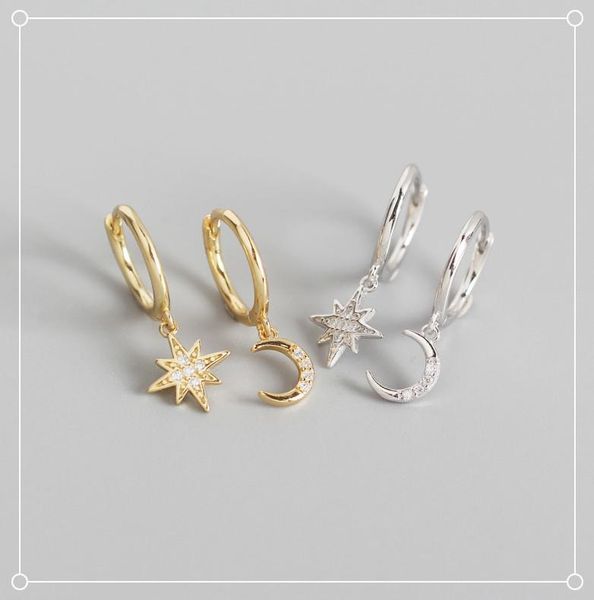 stud shanice 100% 925 sterling silver classic geometric earrings asymmetric star moon female korean jewelry for woman gift, Golden;silver
stud shanice 100% 925 sterling silver classic geometric earrings asymmetric star moon female korean jewelry for woman gift, Golden;silver