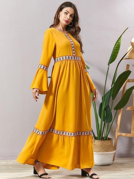 casual dresses elegant maxi dress yellow o neck flare long sleeve lace patchwork embroidery loose a line 2021 4xl rh534, Black;gray
casual dresses elegant maxi dress yellow o neck flare long sleeve lace patchwork embroidery loose a line 2021 4xl rh534, Black;gray