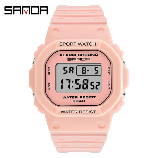sanda square digital watch women multi-function sports simple creative resin students rubber band wristwatches, Slivery;brown
sanda square digital watch women multi-function sports simple creative resin students rubber band wristwatches, Slivery;brown