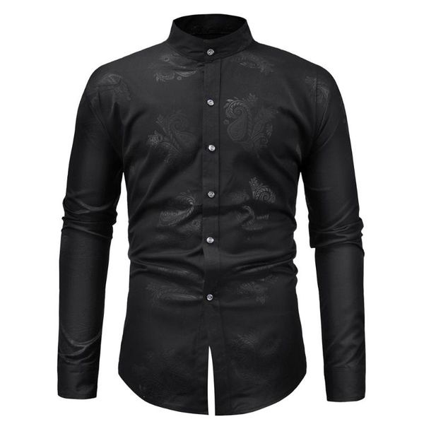 men's casual shirts vintage men shirt long sleeve spring autumn solid retro flower painted mens blouse formal wear chemise homme, White;black
men's casual shirts vintage men shirt long sleeve spring autumn solid retro flower painted mens blouse formal wear chemise homme, White;black