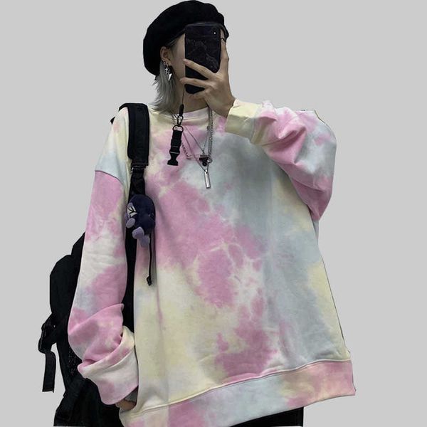 autumn tie dyed pullover loose hip hop sweatshirt vintage harajuku long sleeve shirt o neck college student oversize hoodies 210531, Black
autumn tie dyed pullover loose hip hop sweatshirt vintage harajuku long sleeve shirt o neck college student oversize hoodies 210531, Black