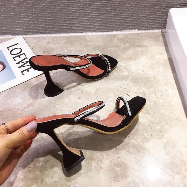slippers shoes spike heels leopard sandals 9cm pumps 2021 summer women open toe crystal high, Black
slippers shoes spike heels leopard sandals 9cm pumps 2021 summer women open toe crystal high, Black