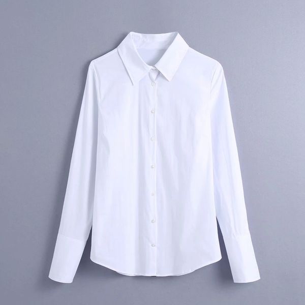 spring women white basic blouse female long sleeve shirt office lady loose blusas s8516 210430
spring women white basic blouse female long sleeve shirt office lady loose blusas s8516 210430