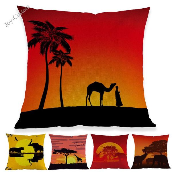 cushion/decorative pillow orange african savannah dusk sunset animal silhouette elephants giraffes throw case home sofa decorative cushion c
cushion/decorative pillow orange african savannah dusk sunset animal silhouette elephants giraffes throw case home sofa decorative cushion c