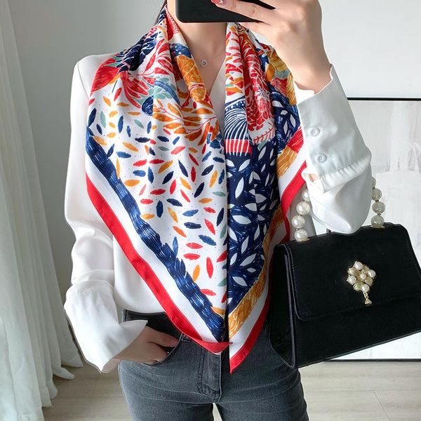 scarves luxury cartoon silk scarf ladies fashion flower print square head brand shawl wrinkled leaf satin foulard, Blue;gray
scarves luxury cartoon silk scarf ladies fashion flower print square head brand shawl wrinkled leaf satin foulard, Blue;gray