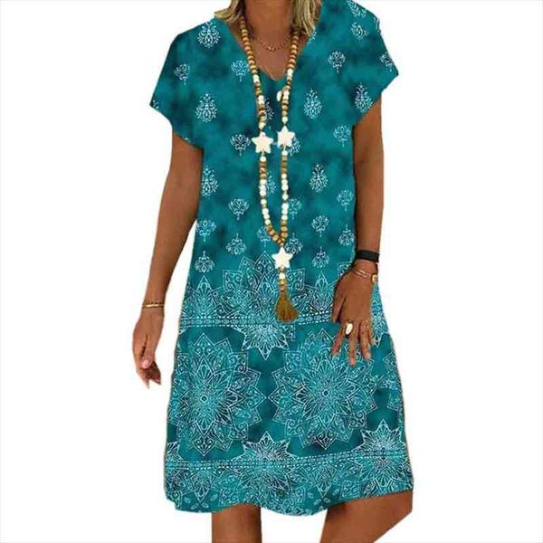 large size casual loose printed womens dresses leisure v neck summer vestidos 2, Black;gray
large size casual loose printed womens dresses leisure v neck summer vestidos 2, Black;gray