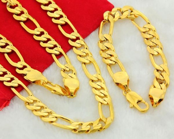 earrings & necklace pure gold color10mm men's figaro chain jewelry sets, wholesale 24k gp + bracelet sets for men,, Silver
earrings & necklace pure gold color10mm men's figaro chain jewelry sets, wholesale 24k gp + bracelet sets for men,, Silver