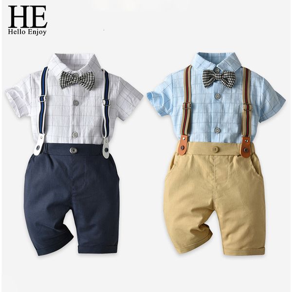 jumpsuits summer boys' short sleeve plaid gentleman formal dress baby stripe shirt + suspenders two-piece set kids' wear bn7a, Blue
jumpsuits summer boys' short sleeve plaid gentleman formal dress baby stripe shirt + suspenders two-piece set kids' wear bn7a, Blue