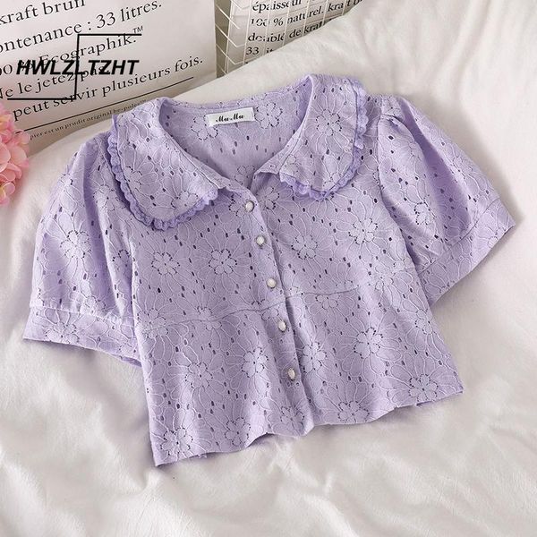 women's blouses & shirts hwlzltzht elegant lace hollow out 2021 summer korean style shirt women puff sleeve blouse femme blusas, White
women's blouses & shirts hwlzltzht elegant lace hollow out 2021 summer korean style shirt women puff sleeve blouse femme blusas, White