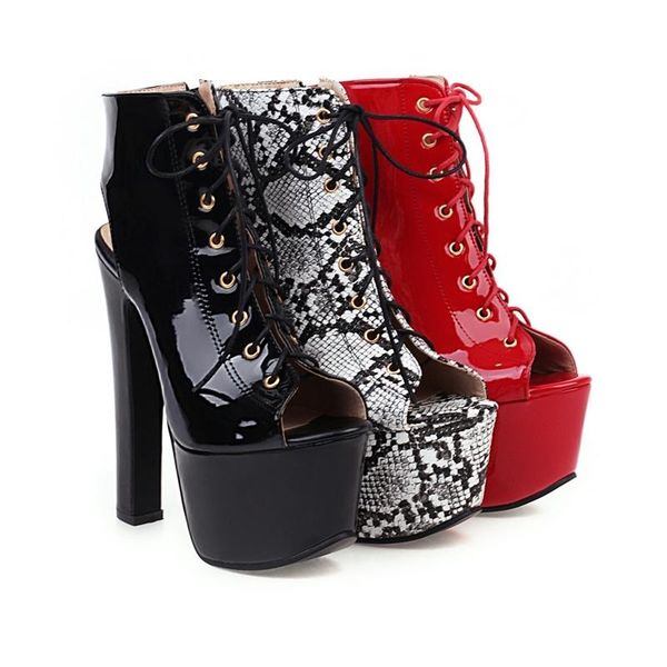 boots 2021 spring and summer super high heel waterproof platform fish mouth women's sandals lace up short tube cool size 40-46, Black
boots 2021 spring and summer super high heel waterproof platform fish mouth women's sandals lace up short tube cool size 40-46, Black