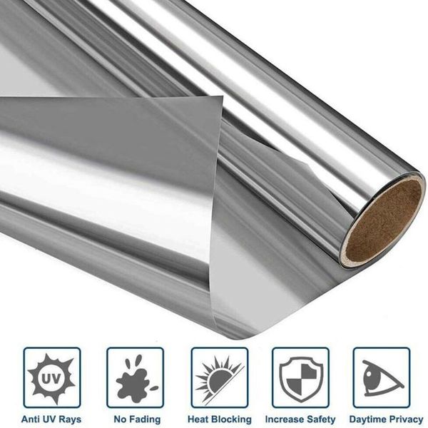 window stickers one way privacy mirror film heat insulation glass reflective anti uv solar for home and office decor