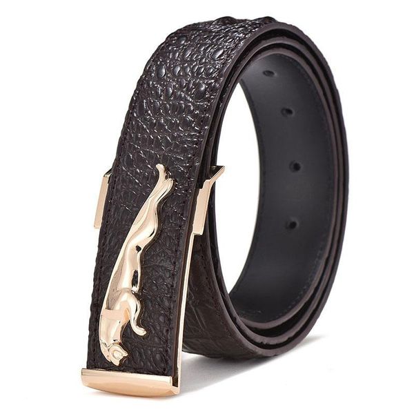 belts men's belt smooth crocodile pattern plate buckle fashion leopard head business cowhide trousers 9a, Black;brown
belts men's belt smooth crocodile pattern plate buckle fashion leopard head business cowhide trousers 9a, Black;brown