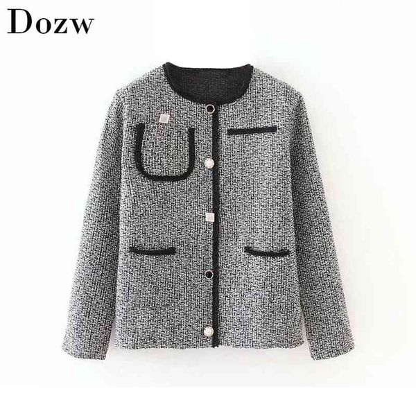 fashion women coat autumn spring pearl patch designs stylish jacket lady o neck single breasted elegant coats chaqueta mujer 210515, Black;brown
fashion women coat autumn spring pearl patch designs stylish jacket lady o neck single breasted elegant coats chaqueta mujer 210515, Black;brown