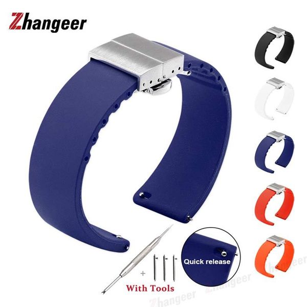 watch bands 14mm 16mm 18mm 20mm 22mm silicone rubber watchband women men wristwatch band butterfly buckle quick release flat interface strap, Black;brown
watch bands 14mm 16mm 18mm 20mm 22mm silicone rubber watchband women men wristwatch band butterfly buckle quick release flat interface strap, Black;brown