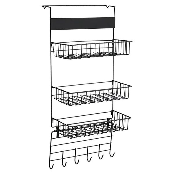 kitchen supplies wall-mounted multi-layer storage rack home refrigerator shelf side hanging basket household & organization 
kitchen supplies wall-mounted multi-layer storage rack home refrigerator shelf side hanging basket household & organization