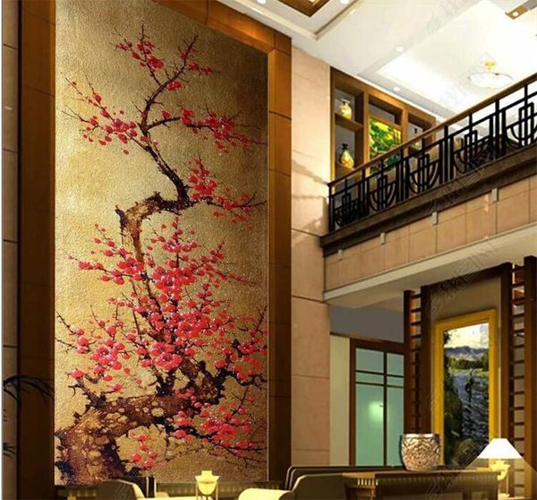 large custom wallpapers fresco gold foil plum blossom off the living room background wall papel de parede para quarto
large custom wallpapers fresco gold foil plum blossom off the living room background wall papel de parede para quarto