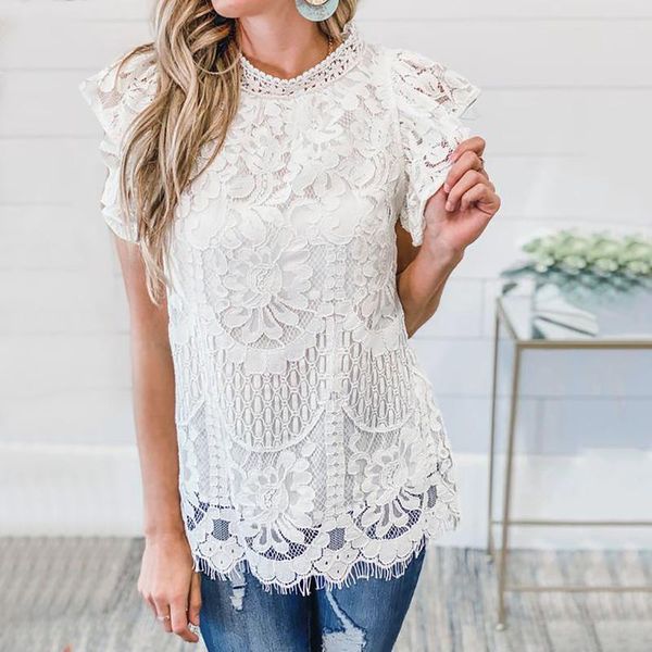 women's t-shirt summer lace patchwork slim women ruffles short sleeve tees 2021 elegant casual solid ladies o neck #t2g, White
women's t-shirt summer lace patchwork slim women ruffles short sleeve tees 2021 elegant casual solid ladies o neck #t2g, White