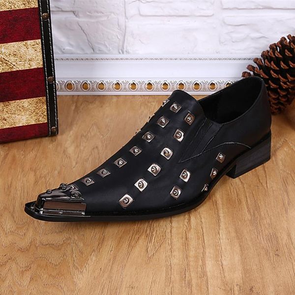 dress shoes christia bella classic fashion oxfords men rivet pointed black genuine leather slip on business formal
dress shoes christia bella classic fashion oxfords men rivet pointed black genuine leather slip on business formal
