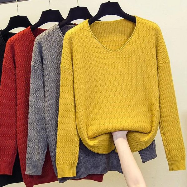 women's sweaters 2021 women casual long sweater jumpers v-neck sleeve knitwear korean oversized pullover mujer winter sueters de, White;black
women's sweaters 2021 women casual long sweater jumpers v-neck sleeve knitwear korean oversized pullover mujer winter sueters de, White;black