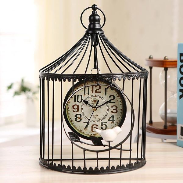 desk & table clocks bird cage clock ornaments iron decorative retro white black living room bedroom creative europe classic
desk & table clocks bird cage clock ornaments iron decorative retro white black living room bedroom creative europe classic