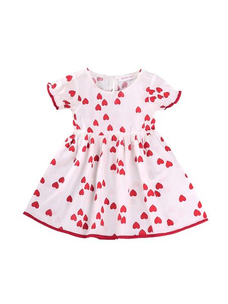 citgeesummer infant kids baby girl sweet short sleeves dress valentine's day fashion heart printing princess clothes girl's dresse, Red;yellow
citgeesummer infant kids baby girl sweet short sleeves dress valentine's day fashion heart printing princess clothes girl's dresse, Red;yellow
