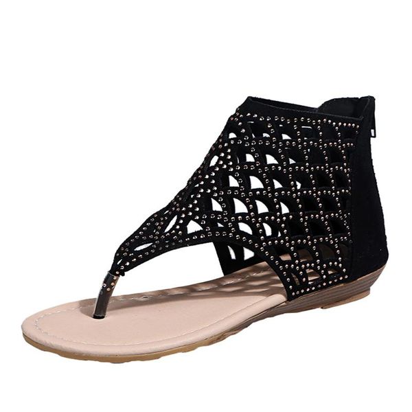 sandals women's summer rhinestone hollow zipper beach open toe breathable shoes fashion slides women chaussure, Black
sandals women's summer rhinestone hollow zipper beach open toe breathable shoes fashion slides women chaussure, Black