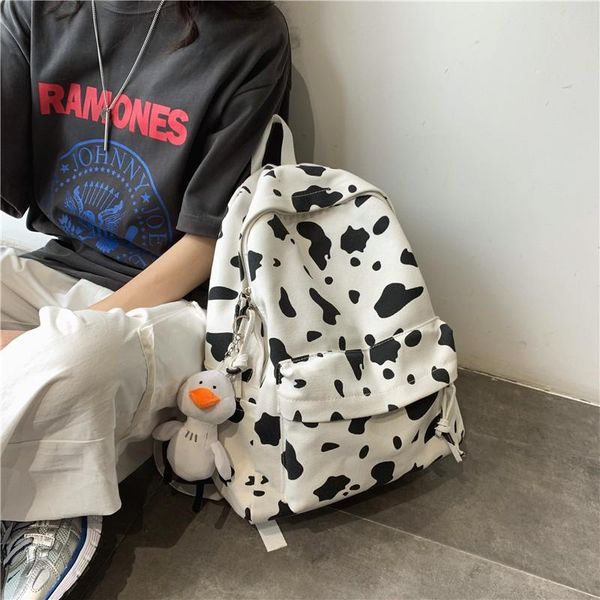 backpack teenager girls fashion rucksack cute milk cow printing women's canvas travel mochila women school bag
backpack teenager girls fashion rucksack cute milk cow printing women's canvas travel mochila women school bag