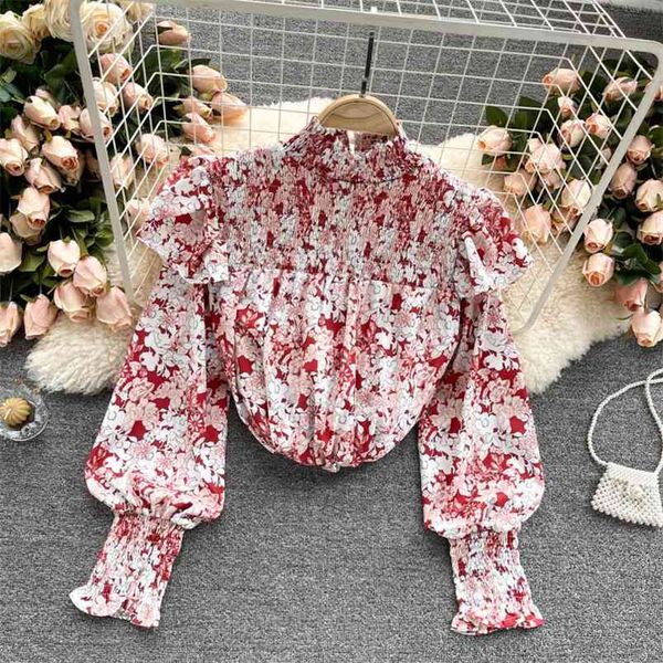 spring blouse female bubble sleeve loose wild sweet blusa age-reducing floral stand-up collar shirt gk855 210506, White
spring blouse female bubble sleeve loose wild sweet blusa age-reducing floral stand-up collar shirt gk855 210506, White