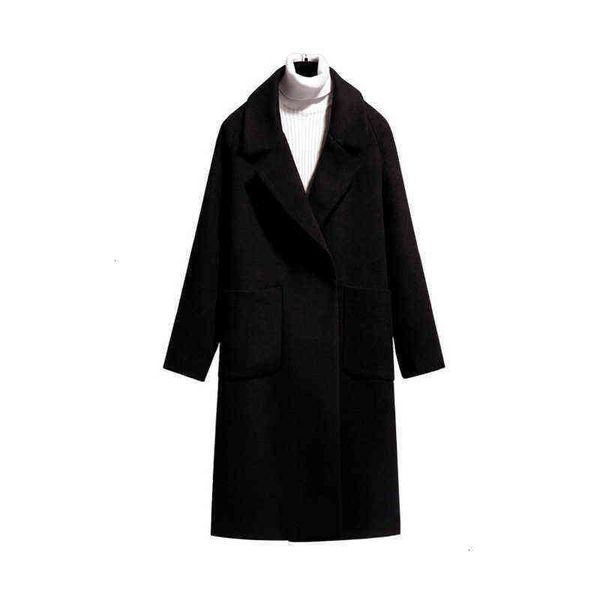 2021 black hepburn style autumn and winter women's foreign small man thickened thin medium long wool coat
2021 black hepburn style autumn and winter women's foreign small man thickened thin medium long wool coat
