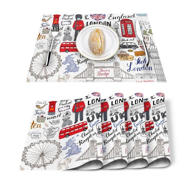 table runner 4/6 pcs cotton linen placemat cartoon london cultural graffiti mats napkins fashion design tableware kitchen tool
table runner 4/6 pcs cotton linen placemat cartoon london cultural graffiti mats napkins fashion design tableware kitchen tool