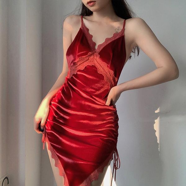 open back velvet dress for women winter spaghetti strap bodycon high waist tunic bandage blue party club nightdress casual dresses, Black;gray
open back velvet dress for women winter spaghetti strap bodycon high waist tunic bandage blue party club nightdress casual dresses, Black;gray