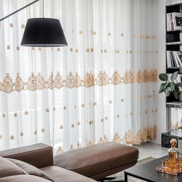 curtain & drapes embroidered sheer curtains for living room bedroom european tulle voile panel window treatments home decor
curtain & drapes embroidered sheer curtains for living room bedroom european tulle voile panel window treatments home decor