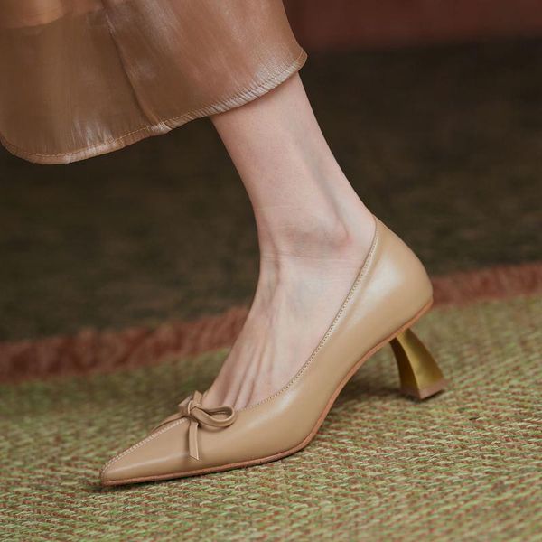 size 34-42 pointed toe stiletto soft genuine leather women heels shoes golden heel spring fashion party wedding high dress, Black
size 34-42 pointed toe stiletto soft genuine leather women heels shoes golden heel spring fashion party wedding high dress, Black