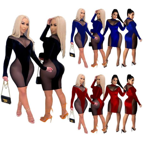 fall winter velvet mesh patchwork midi bodycon dress for women long sleeve turtleneck pencil dresses casual, Black;gray
fall winter velvet mesh patchwork midi bodycon dress for women long sleeve turtleneck pencil dresses casual, Black;gray