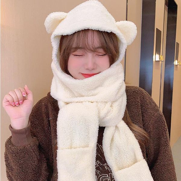 hats, scarves & gloves sets 3 in 1 winter women hat fluffy plush warm hooded scarf set cartoon cat ears one-piece windproof earflap cap, Blue;gray
hats, scarves & gloves sets 3 in 1 winter women hat fluffy plush warm hooded scarf set cartoon cat ears one-piece windproof earflap cap, Blue;gray