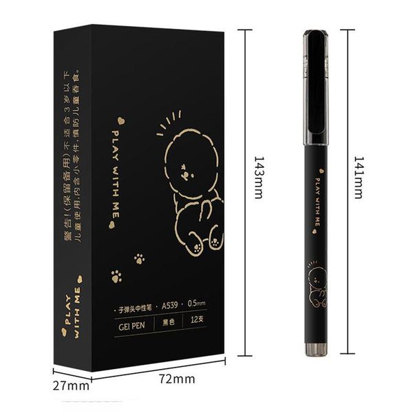 gel pens 12pcs/set 0.5mm point pen black cartoon children gift student writing office stationery
gel pens 12pcs/set 0.5mm point pen black cartoon children gift student writing office stationery