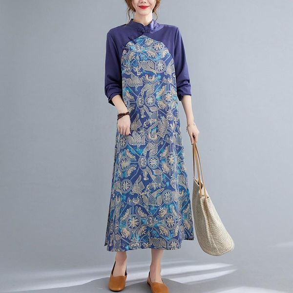 casual dresses ladies elegant a-line long dress arrival 2021 autumn chinese style vintage print cotton linen women b929, Black;gray
casual dresses ladies elegant a-line long dress arrival 2021 autumn chinese style vintage print cotton linen women b929, Black;gray