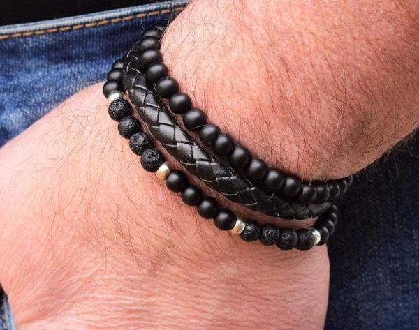 charm bracelets 3pcs/lot leather bracelet 6mm lava & tiger eye bead bangles men jewelry pulsera erkek bileklik joyas gift, Golden;silver
charm bracelets 3pcs/lot leather bracelet 6mm lava & tiger eye bead bangles men jewelry pulsera erkek bileklik joyas gift, Golden;silver