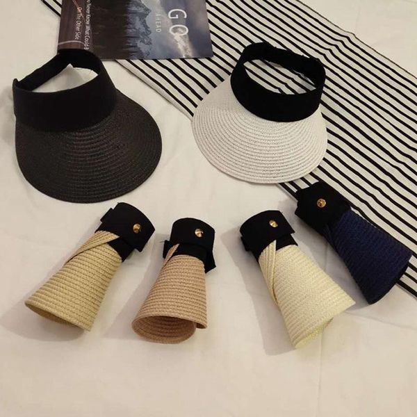 wide brim hats 2021 women sun handmade straw visor caps parent-child summer hat empty beach foldable removable, Blue;gray
wide brim hats 2021 women sun handmade straw visor caps parent-child summer hat empty beach foldable removable, Blue;gray