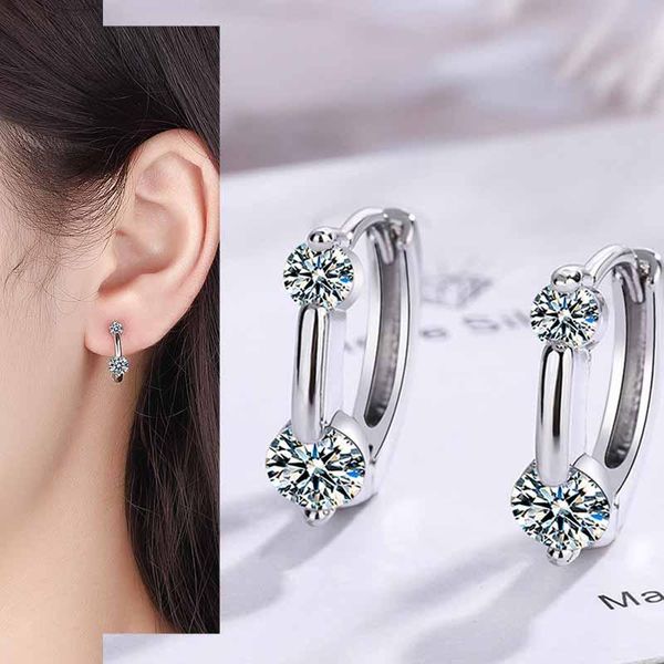 stud 925 sterling silver crystal zircon short earrings women fashion korean double diamond luxury gifts, Golden;silver
stud 925 sterling silver crystal zircon short earrings women fashion korean double diamond luxury gifts, Golden;silver