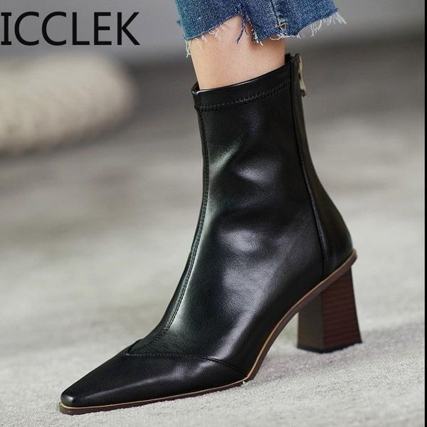 boots pu leather autumn winter ankle zipper ladies pumps square high heel women shoes size 34-40 botas mujer altas 9br8, Black
boots pu leather autumn winter ankle zipper ladies pumps square high heel women shoes size 34-40 botas mujer altas 9br8, Black