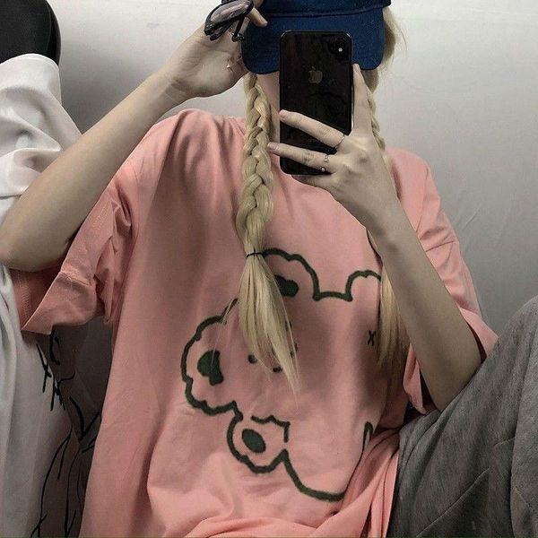 women's t-shirt short sleeve summer 2021 student korean loose and lovely print bf white versatile tees
women's t-shirt short sleeve summer 2021 student korean loose and lovely print bf white versatile tees
