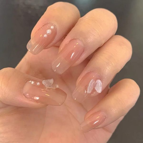 false nails 24pcs fake with glue pearl inlaid nude 3d bow detachable square head french diy nail art decoration for manicures rp, Red;gold
false nails 24pcs fake with glue pearl inlaid nude 3d bow detachable square head french diy nail art decoration for manicures rp, Red;gold