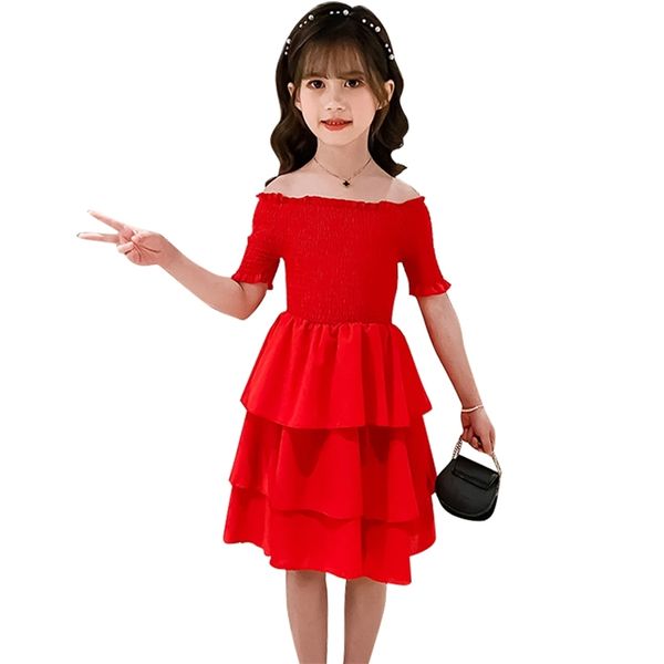 dress girl solid color es for shouldless party child casual style costume 6 8 10 12 14 210528, Red;yellow
dress girl solid color es for shouldless party child casual style costume 6 8 10 12 14 210528, Red;yellow