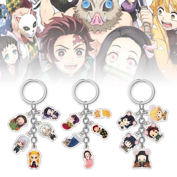 keychains anime demon slayer metal keychain kimetsu no yaiba tanjirou nezuko agatsuma zenitsu figure pendant keyring cosplay jewelry, Silver
keychains anime demon slayer metal keychain kimetsu no yaiba tanjirou nezuko agatsuma zenitsu figure pendant keyring cosplay jewelry, Silver