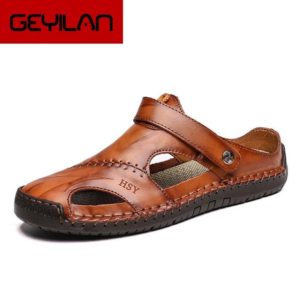 sandals men leather cowhide shoes summer quality beach slippers casual outdoor, Black
sandals men leather cowhide shoes summer quality beach slippers casual outdoor, Black