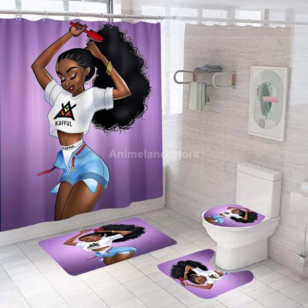 purple lovely african girls shower curtains bathroom curtain bath sets toilet cover mat non-slip washroom rug set gift adult
purple lovely african girls shower curtains bathroom curtain bath sets toilet cover mat non-slip washroom rug set gift adult