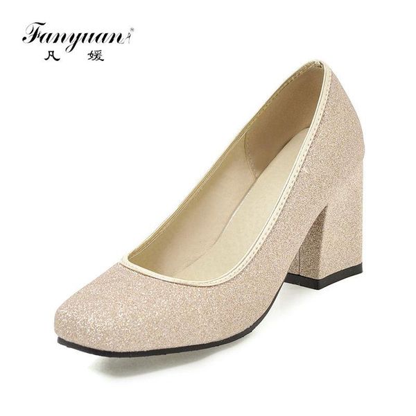 dress shoes fanyuan women's chunky high heels square toe less platform office woman party wedding pumps big size 32-43, Black
dress shoes fanyuan women's chunky high heels square toe less platform office woman party wedding pumps big size 32-43, Black