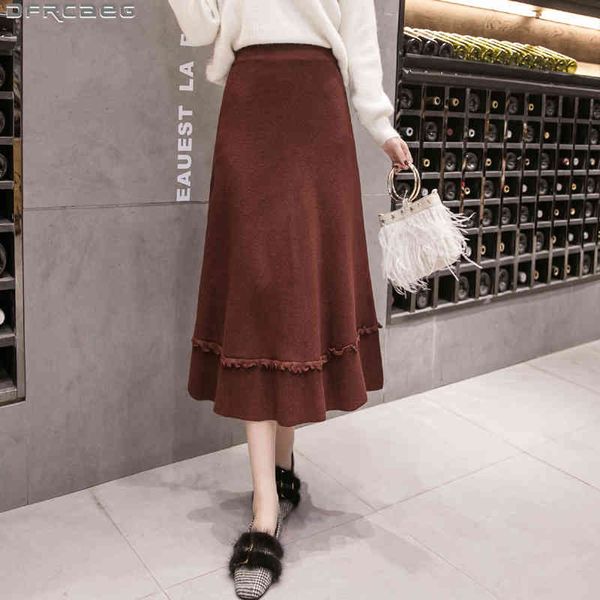 casual dresses retro high waist knitted skirt winter elegant office long s for women elastic cotton female saias black brown pleat, Black;gray
casual dresses retro high waist knitted skirt winter elegant office long s for women elastic cotton female saias black brown pleat, Black;gray